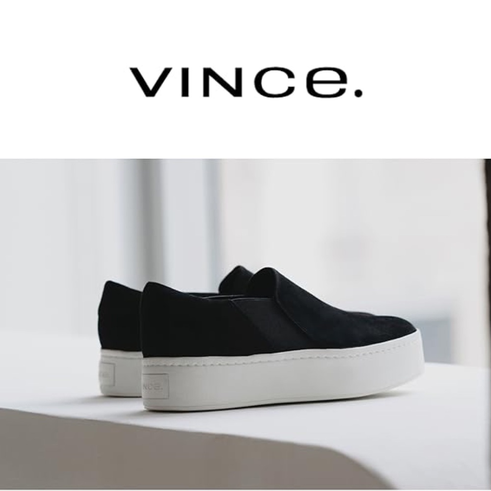 VINCE - Women's Warren Sneaker - Black Size 8
